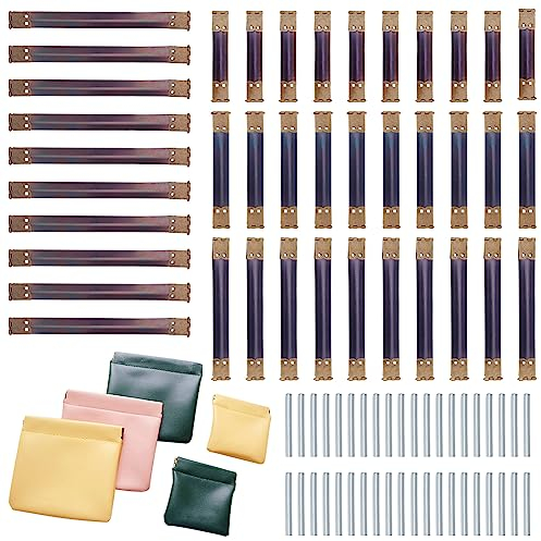 PH PandaHall 40pcs Métal Interne Flex Cadre, 4 Tailles Cadre de Porte-Monnaie Flex Sac Fermoirs pour Sacs à Main DIY Sac à Main Charnières, Bronze Antique, 15/12/10/8cm