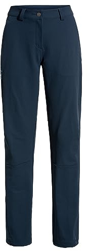 VAUDE Damen Wanderhose, Women's Strathcona Pants II, hoch elastisch, strapazierfähig, 80% windabweisend, atmungsaktiv und schnelltrocknend, Dark sea, 40