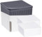 WENKO Raumentfeuchter Mod. Cube Set, Luftentfeuchter mit 2 x 1 kg Granulat-Block, 16,5 x 15,7 x 16,5 cm, Weiß