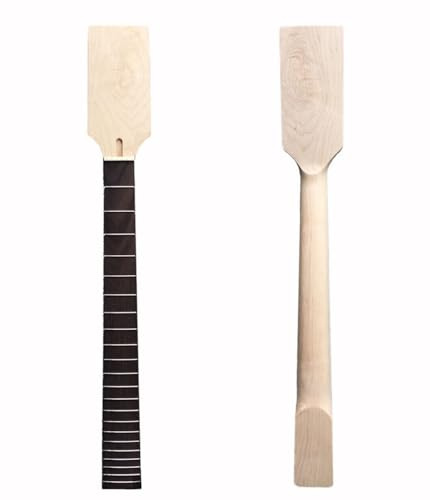 YoungMonic Unfinished Paddle head 7 String Guitar Neck 22 Fret 24.75inch Maple Rosewood Wide Necks Guitar Parts Replacement (22 Fret 24.75inch)