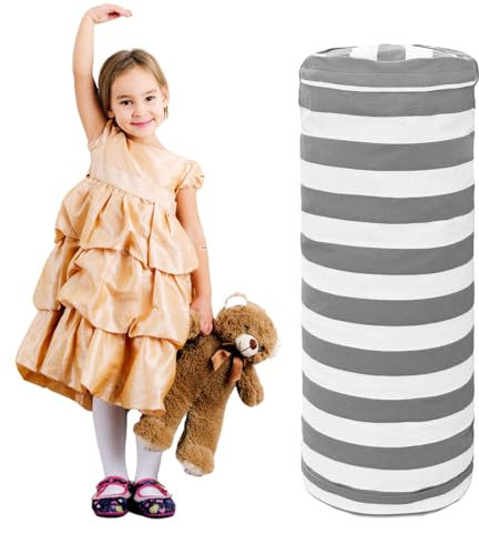 Dokeno Sitzsack Kinder, Sitzsack ohne Füllung, Segeltuch Sitzsack, Sitzsack-Bezug für Kinder, Plüschtiere Organizer-Taschen, Organizer Tasche Spielzeug, Sitzsäcke fürs kinderzimmer, für Mädchen Jungen