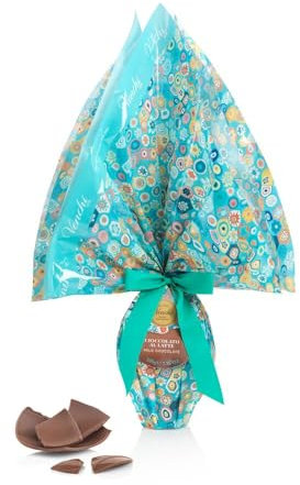 Venchi - Uovo di Cioccolato, Gusto Cioccolato al Latte, con Sorpresa, Grafica Murrine di Venezia, Senza Glutine, 220 gr, Collezione Pasqua, Idea Regalo