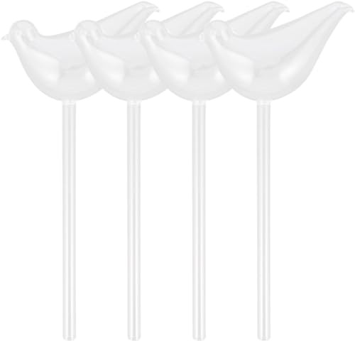 Abaodam 4piezas Autorriego para Plantas Diseño Forma De Pájaro Esferas De Riego De Transparentes Cuidado De Plantas para Vacaciones y