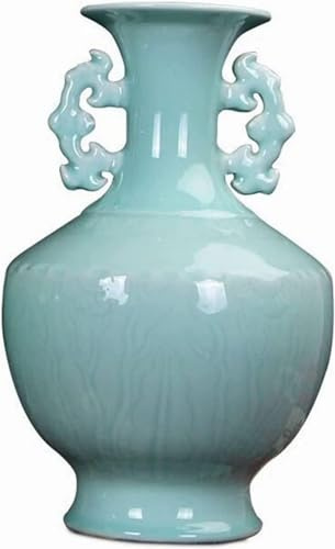 WEYFH Vaso per Fiori, Vaso in Ceramica, Stile Cinese, anfora, vasi in Porcellana Blu e Bianca, 13 Pollici, Grande Decorazione da Tavolo, Vaso per Fiori, casa, Soggiorno, Decorazione per Matrimoni