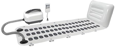 SgyGlyn Tappetino Elettrico per Vasca da Bagno, Grande Tappetino per Vasca idromassaggio con Pompa, Telecomando Wireless, 6 velocità Regolabili, Fondo Antiscivolo e Cuscino