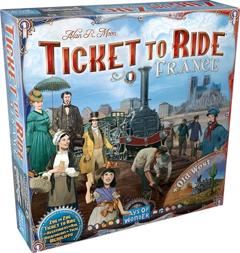 Days of Wonder, Zug um Zug – Frankreich, Map-Erweiterung, Familienspiel, Brettspiel, 2-6 Spieler, Ab 8+ Jahren, 45+ Minuten, Deutsch, Mehrsprachig