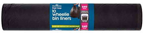 Morrisons Flat Top Wheelie Bin Liners, Pack of 10