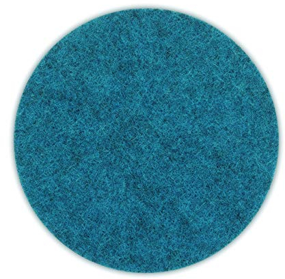 Lot de 4 Dessous de Verre en Feutre Keck et Long Serie ALIA Bleu pétrole 10 cm