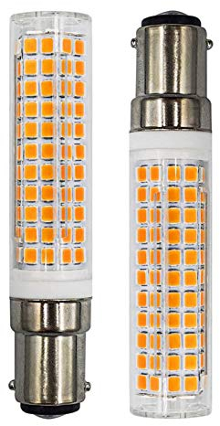 ZHENMING B15D LED Glühbirne 7W 100W Halogen-Equivalent SBC Kleine Bajonett LED-Birnen, 230V Dimmbar Super Hell Warmweiß 3000K Für Maschinenleuchte, Nähmaschinen, Stehlampe, 2er Pack [MEHRWEG]