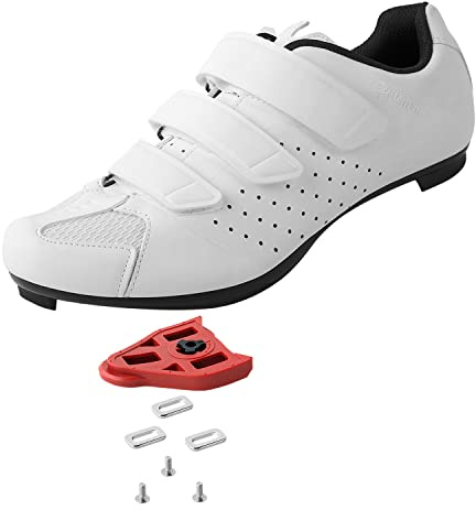 Peleton Shoes Size 15 Mens Womens - SPD and Delta Compatible Cycling Shoes - Indoor Outdoor Cycle Riding Bike with Spin Cleats - White 15