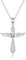 LOVANS Kreuz Kette silber Damen, Halskette silber 925 Zirkonia Engelsflügel Kreuzkette Jesus Kreuz Silberkette Cross Schutzengel Anhänger Halskette Christentum Schmuck