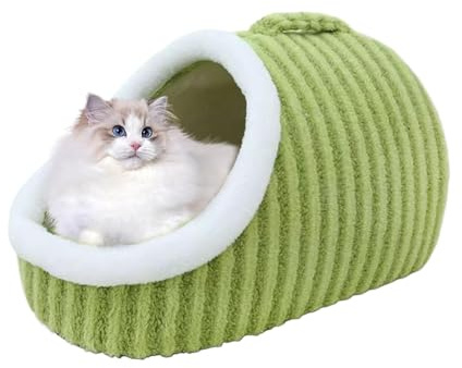 Goffel för katt, grottsäng, grotta för husdjur, mjuk och lugnande husdjurssäng för husdjur, tvättbar mysig toffel för husdjur inomhus