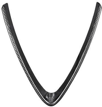 Revêtement de calandre avant - Cadre en V - Convient pour Alfa Romeo Giulia 2017-2020 - Accessoire de décoration de grille avant (motif en fibre de carbone) - Noir