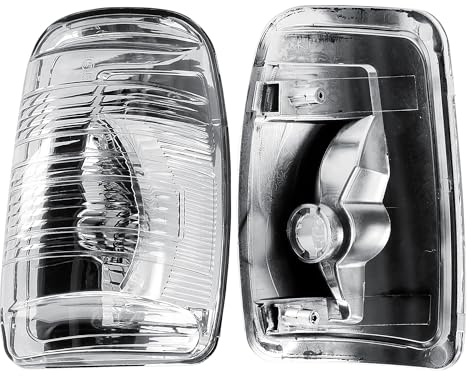 Replacement Driver Right Side O/S Wing Mirror Indicator Blinker Turn Signal Light Lamp Clear Lens Fit Twist WY16W for Ford Transit Mk8 2014-2026