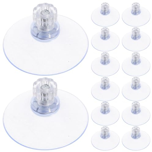 ABOOFAN M5 Screw Suction Cups with Nuts - 1.57 Inch Clear Reusable Suction Pads for Bathroom Kitchen Walls Windows Heavy Duty Adhesion Hardware 20 Pieces