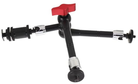 Garneck Support Articulé Réglable 3 Sections pour Appareil Photo Hybride – Bras en Aluminium Noir Pince Robuste – Support Polyvalent pour Trépied Studio DIY et Streaming Vidéo