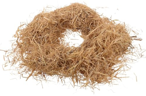 FONDOTIN Nistunterlagen wiederverwendbar Nestpolster für Hasen Hasennest-Nistmaterial Kaninchen-Legekästen, Nistmaterial Hasen-Ei-Nisten Nistpolster aus Stroh Hasen-Nistunterlage Beige