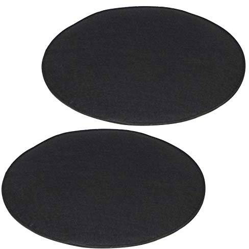 IDIMEX Sitzkissen JONITA aus Filzstoff, Stuhlkissen Sitzpolster Stuhlpolster, im 2er Set, mit Filzstoff in schwarz und Polsterung rund