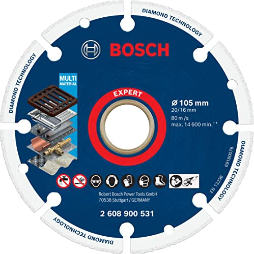Bosch Professional 1 x Discos de corte Expert Diamond Metal Wheel, para Hierro fundido, Ø 105 mm, Accesorios Amoladora pequeña, Cortador de mármol