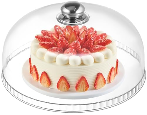 TOYANDONA Cubierta de plástico para Tartas y postres, Queso, cúpula para exhibición de Tartas, Soporte para Tienda de campaña