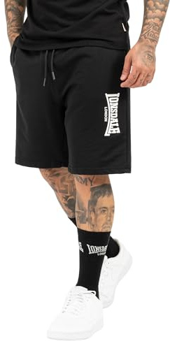 Lonsdale FRINGFORD, Pantalones Cortos Hombre, Black, Normal, XL