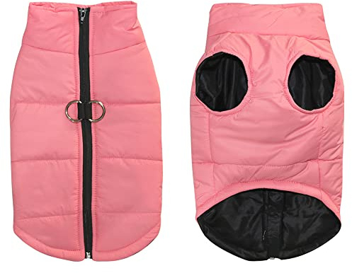 FEimaX Manteau d'hiver pour Chien Imperméable Veste Chaud Vêtements Coupe-Vent pour Animaux Chiot Chihuahua Gilet Rembourré Doux pour Petit Moyen Grand Chiens Chats