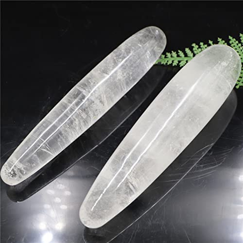Varitas De Yoni De Cuarzo Transparente Natural De 18CM, Varita De Piedra Mágica Para Masaje De Manos,Pequeña