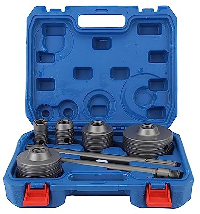 Kernbohrer Bohrkronen Set 9 Stück, Beton-Lochsägen-Bohrer-Set mit Schaft, 30 mm, 40 mm, 65 mm, 80 mm, 100 mm für Stein, Ziegel und Betonwände
