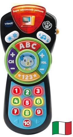 VTech Super Telecomando Parlante, Telecomando Interattivo per Neonati, Impara i Numeri e l'Alfabeto Insieme a Scout, Oltre 100 Canzoni per Bambini, Lingua Italiana, Batterie Incluse, 9-36 Mesi