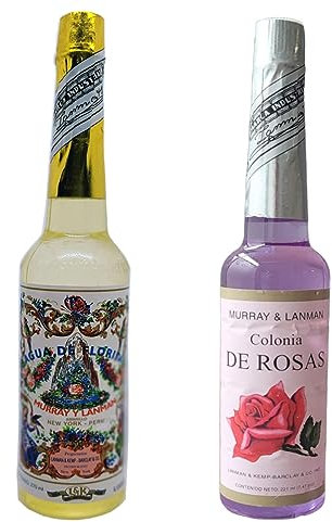 Pack de 1 Agua de Rosas + 1 Agua Florida Peruana | Set de Fragancias de Agua de Rosas y Florida del Perú cada una de 221 ml y 270 ml | Experiencia Aromática Doble