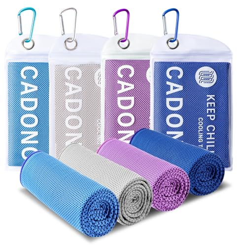 4 Pack Cooling Towel (40x12), Soft Breathable Chilly Towel, Ice Towel, Microfiber Towel for Yoga, Sport, Running, Workout,Gym, Camping, Fitness, Workout & More Activities(Multicolor)