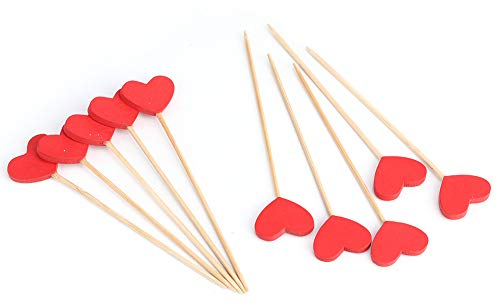 Mini Piquets De Jardin en Forme De Cœur, 20 Pièces, Piquets Décoratifs en Bois, Cœur d'amour Rouge, Ornements De Jardin, Décorations De Jardin en Forme De Cœurs