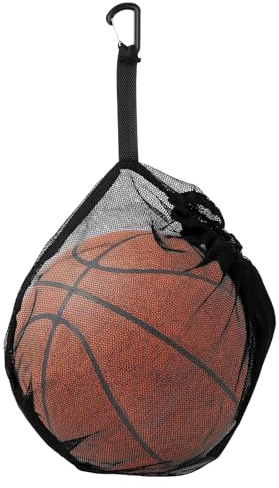 Molain Einzelne Balltasche, Fußball Meshbag, Balltasche Mehrzweck Mehrzweck Sport Netztasche Mesh Strandtasche Kordelzug Sling-Back-Tasche mit Schnallenclip für Basketball Fußball Volleyball Rugbyball