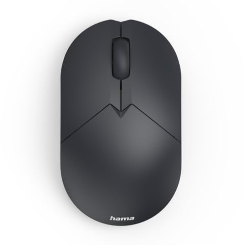 Hama | Kompakt minitrådlös mus. (tysta knappar, optisk sensor 1200 dpi, nano-USB-mottagare, smart energisparande) svart.
