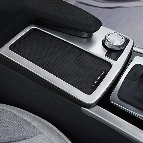 Diyucar - Soporte para consola central de coche, color plateado mate, accesorio embellecedor