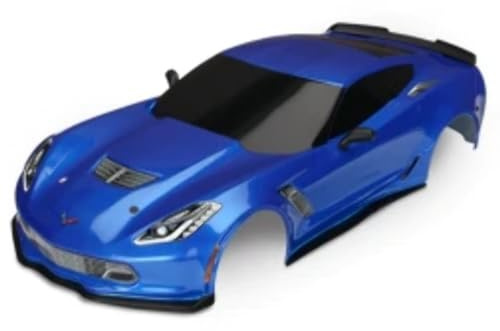 Traxxas 8386X - Body, Chevrolet Corvette Z06, Blue (Painted, Decals Applied)