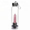 XKUN Bouteille d'eau Bouteille d'eau en Verre De Quartz, Bouteille Directe À Boire De Verre Verre Cristal Obélisque Wand Baguette Biberon Bouteille avec Corde-Pink