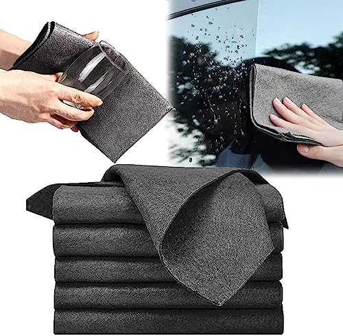 10 Pezzi Glorihoby Panno per La Pulizia Magico Addensato, Straccio per La Pulizia in Microfibra Riutilizzabile Senza Strisce per Finestre, Vetro, Auto (30 * 30 cm)