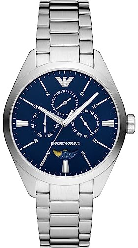 Emporio Armani Herrenuhr Quarz Uhrwerk 43mm Gehäusegröße mit einem Edelstahlarmband AR11553