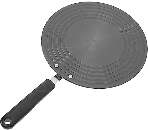 Piastra per Diffusore di Calore Piastra Adattatore per Induzione in Acciaio Inossidabile con Manico di Rimozione Pentole Anello per Cottura a Fuoco Lento Diffusore di Calore per (28 cm)