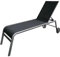 Doppler Extra hohe Luxus Rollliege Detroit anthrazit, platzsparend stapelbar, Aluminium Gestell, Textilen Bezug in schwarz