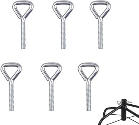 Ompinda - Pernos de soporte para árbol de Navidad, 6 piezas de acero resistente, tornillos planos de repuesto para base de árboles de Navidad o soporte de sombrilla de jardín