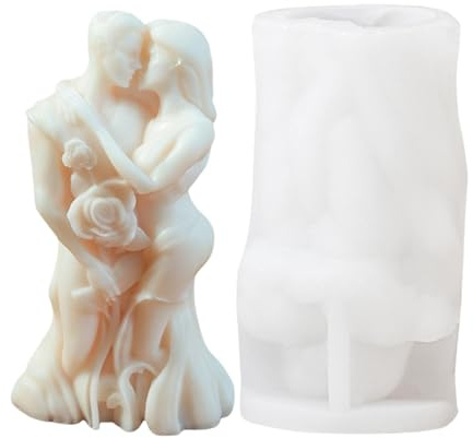 Stampo in silicone per amanti della resina, stampo per candele degli amanti,Stampi in silicone per candele a forma di amanti che abbracciano - Stampo per colata in resina Art Body per il matrimonio