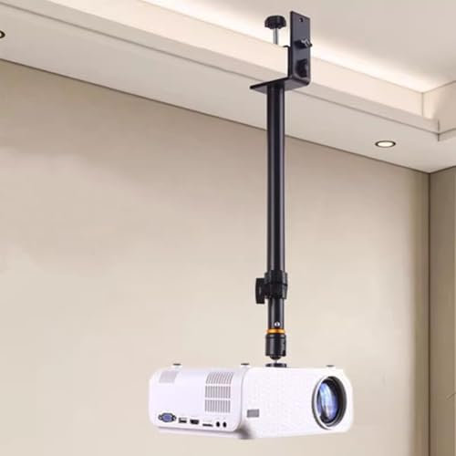 Projector Ceiling Mount Stand, Adjustable Length Projector Stand, Ceiling Mount Projectors Holder for QKK, DR.J, DBPOWER, Eazze, VANKYO, AAXA, Jinhoo, PVO, TMY, AuKing and Most Other Mini Projectors