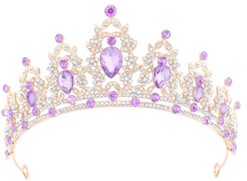 DRESHOW Födelsedagskrona för Kvinnor Födelsedag Kristall Rhinestone Tiara för Flickor Dekorationer Hårtillbehör Bröllop Tiara Glitter Princess Crown Pannband för Fest