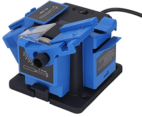 Affilatrice Multifunzionale per Trapano 65W, Affilatrice Elettrica Regolabile 15-50° per Punta da 6-51mm, Accessorio per Affilatura in ABS