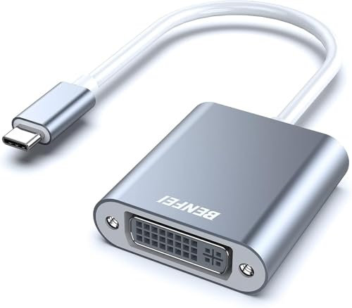 USB C auf DVI-D Kabel Thunderbolt 3/4 auf DVI Adapter USB Typ-C auf DVI-D Stecker auf Buchse für MacBook Pro/Air/Surface Book 2/Dell XPS/Monitor/TV/Projektor