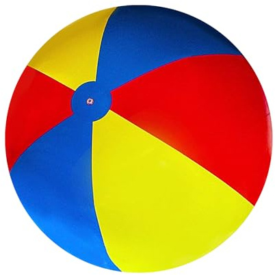 Big Beach Ball - Large Beach Balls Bulk | Jätte regnbåge uppblåsbar poolleksak | PVC simning boll för barn och barn, färgglad sommarfest favorit för strandspel, backyard vattenkul, utomhus
