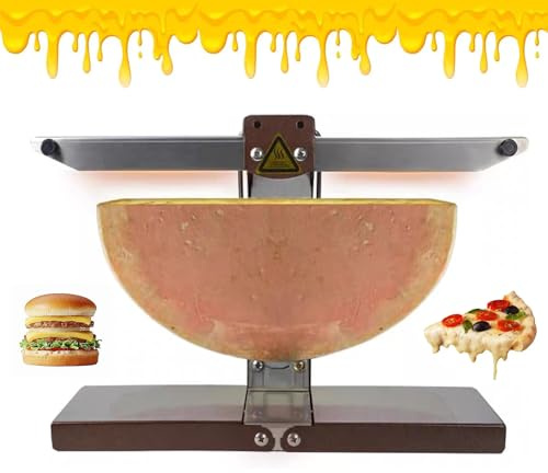TYH Fundidor De Queso para Raclette, Máquina Eléctrica Comercial De 900 W para Media Rueda De Queso, con Inclinación Y Ajuste, Multifunción, Ángulo Ajustable, De Acero Inoxidable