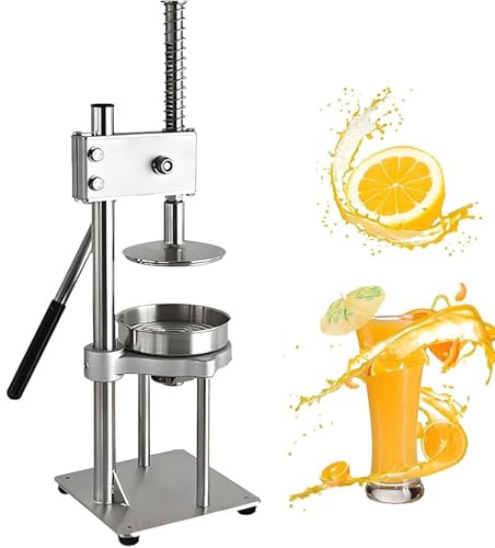 Prensa manual de frutas con 2 cabezales de prensa, exprimidor rápido que ahorra mano de obra para tiendas de frutas, hoteles y uso doméstico